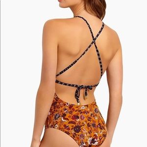 Tiger lily crossback one piece swimsuit